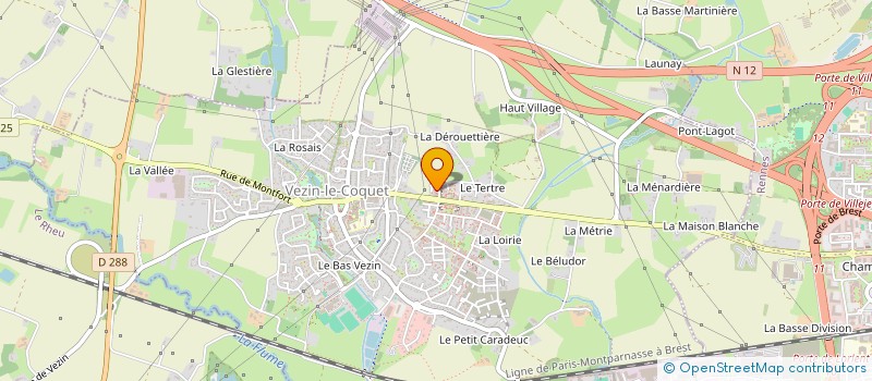 localisation de l'entreprise BZH CAR'S  VEZIN-LE-COQUET