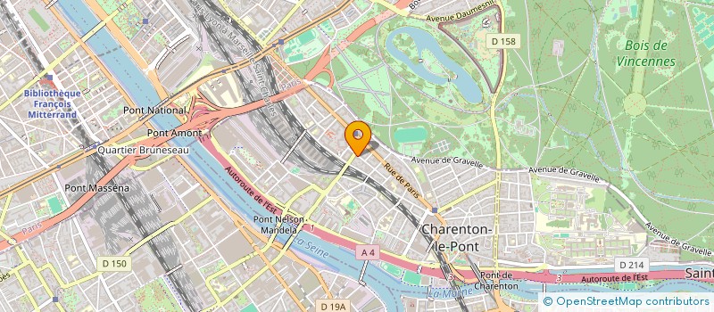 localisation de l'entreprise BZH ECO à CHARENTON-LE-PONT