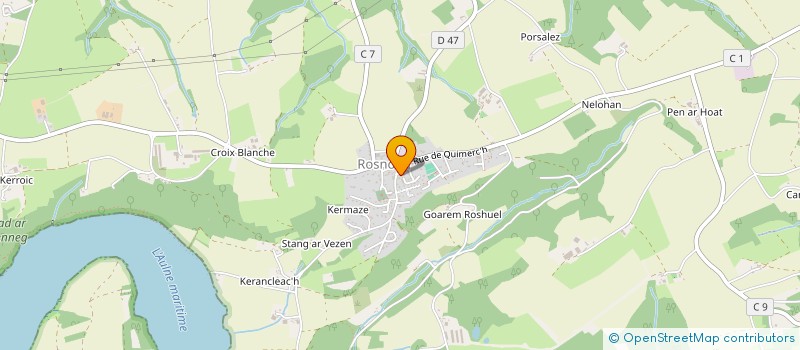 localisation de l'entreprise BZH FORMATION 29  ROSNOEN