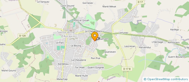 localisation de l'entreprise BZH IMMO  SAINTE-ANNE-D'AURAY