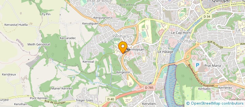 localisation de l'entreprise BZH PEINTURE à QUIMPER