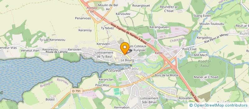 localisation de l'entreprise BZH TAXI 29  LE FAOU