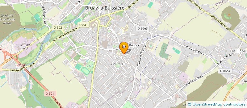 localisation de l'entreprise BZJ TRANS à BRUAY-LA-BUISSIERE