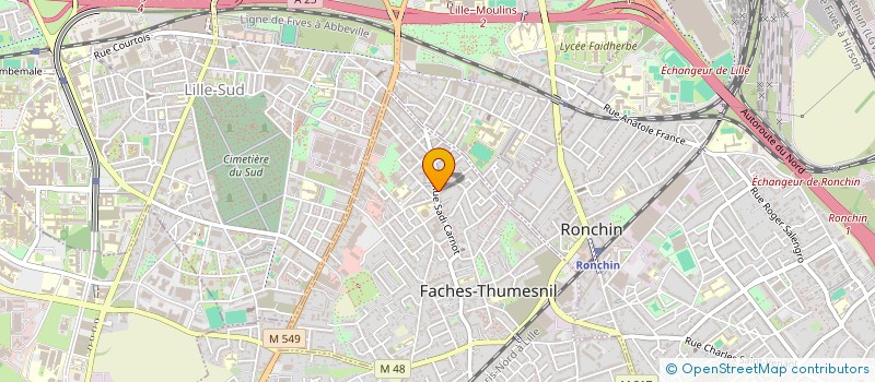 localisation de l'entreprise BZK IMMO à FACHES-THUMESNIL