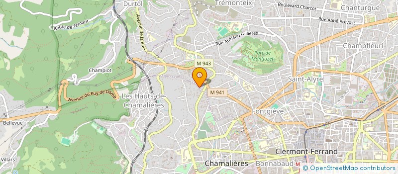 localisation de l'entreprise C 14 14B R DES BEAUMES  CLERMONT-FERRAND