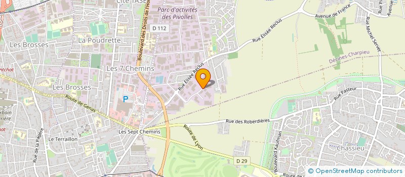 localisation de l'entreprise C 2A I à DECINES-CHARPIEU