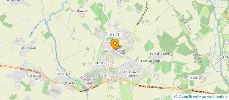 localisation de l'entreprise C 3 OUEST  CORME-ROYAL