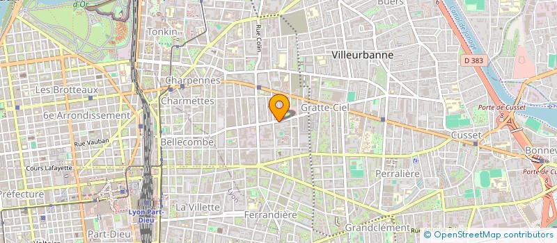 localisation de l'entreprise C'3C PRODUCTION  VILLEURBANNE