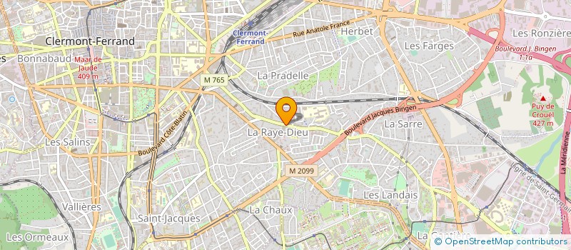 localisation de l'entreprise C.96 R.DE L ORADOU-EV  CLERMONT-FERRAND