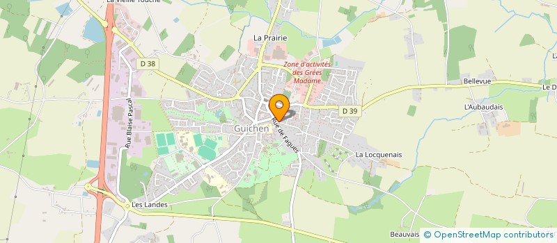 localisation de l'entreprise C.A.2.R.  GUICHEN