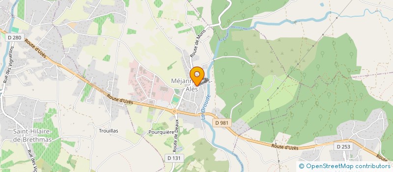 localisation de l'entreprise C.A.  MEJANNES-LES-ALES