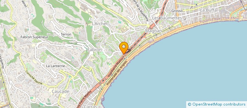 localisation de l'entreprise C A B  NICE