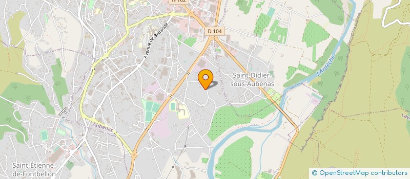 localisation de l'entreprise C A B T P CONSTRUCTION ARDECHOISE BATIMENT TRAVAUX PUBLICS à AUBENAS