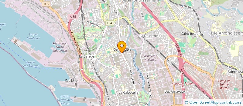 localisation de l'entreprise C A & D CREATION AGENCE ET DIFFUSION à MARSEILLE