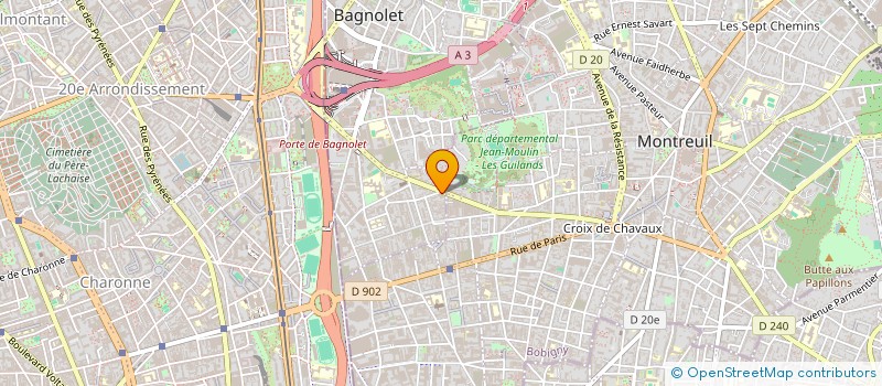 localisation de l'entreprise C.A.D. ENERGIE à BAGNOLET
