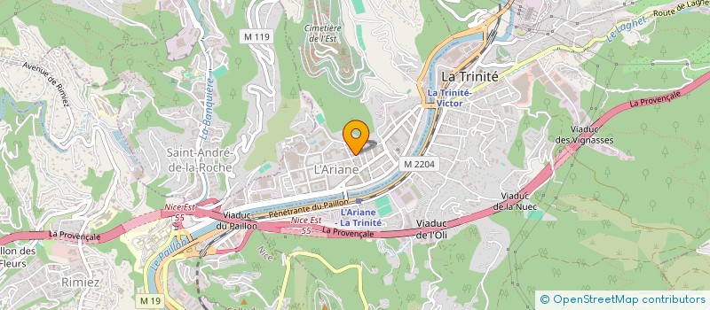 localisation de l'entreprise C.A. DE FRANCE à NICE