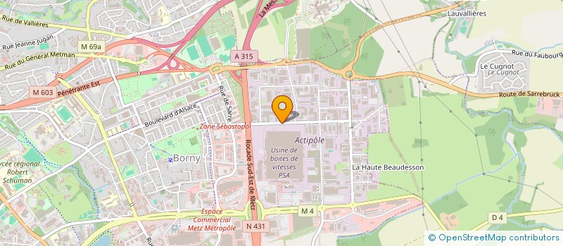 localisation de l'entreprise C A ECHAFAUDAGES  METZ