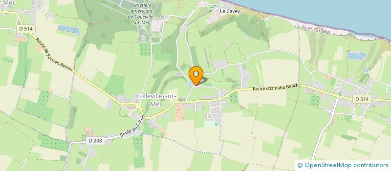 localisation de l'entreprise C.A.H. TRADING  COLLEVILLE-SUR-MER