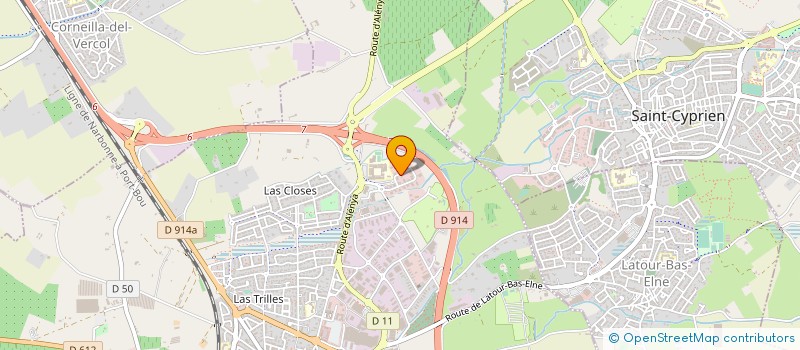 localisation de l'entreprise C.A.I. CONSTRUCTIONS. à ELNE