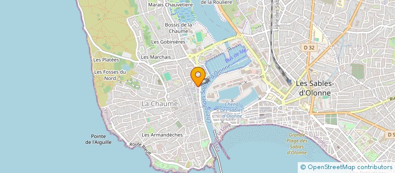 localisation de l'entreprise C.A IMMOBILIER à LES SABLES D'OLONNE