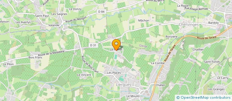 localisation de l'entreprise C.A.J FAMILY  PORTE DES PIERRES DOREES