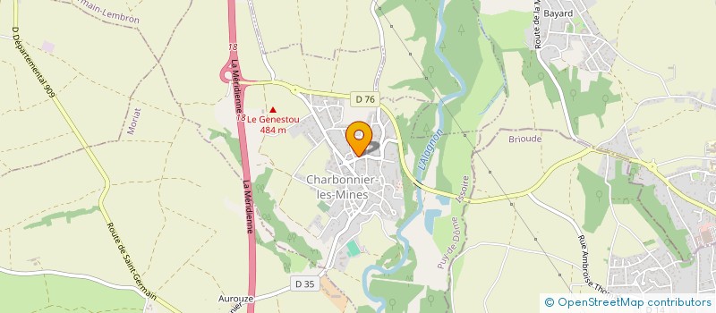 localisation de l'entreprise C.A.J.P.IMMOBILIERE  CHARBONNIER-LES-MINES