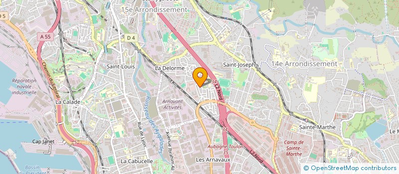 localisation de l'entreprise C.A.J. SENIOR ET JUNIOR (CENTRE D'ACCUEIL JOURNALIER POUR SENIOR ET JUNIOR) à MARSEILLE