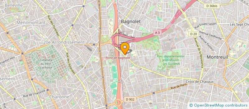 localisation de l'entreprise C.A.M à BAGNOLET