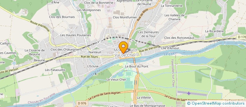 localisation de l'entreprise C.A.M. VALLEE CHER  MONTRICHARD-VAL-DE-CHER