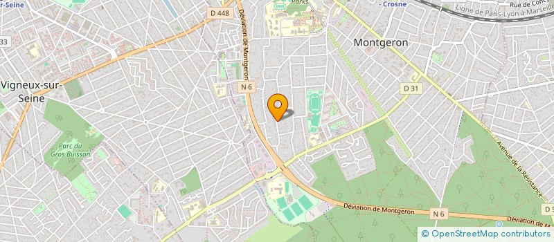 localisation de l'entreprise C.A.O. GESTION à MONTGERON