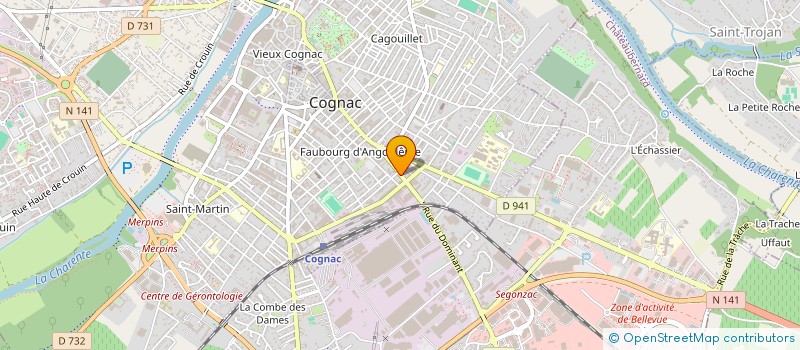 localisation de l'entreprise C.A.P.S à COGNAC
