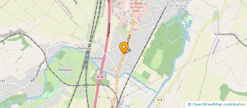 localisation de l'entreprise C.A.R.A.  CHASSENEUIL-DU-POITOU