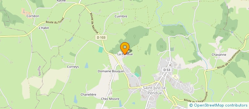 localisation de l'entreprise C.A.S.P.  SAINT-JUST-LA-PENDUE