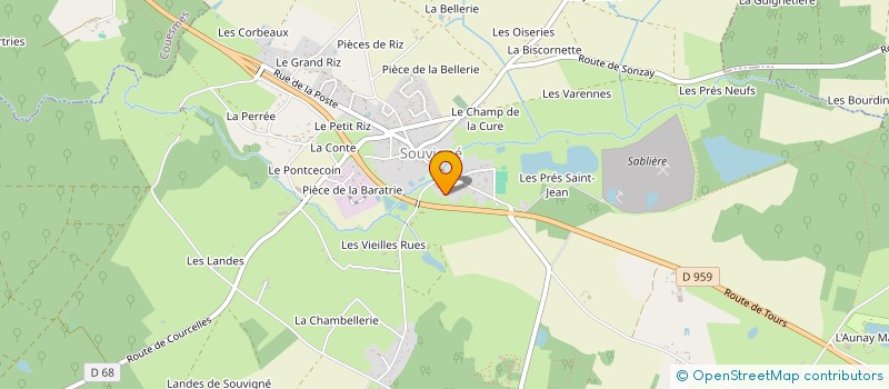 localisation de l'entreprise C.A.T.I à SOUVIGNE