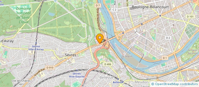 localisation de l'entreprise C AND T à SEVRES