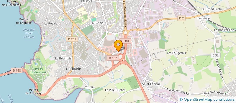 localisation de l'entreprise C & B à SAINT-MALO