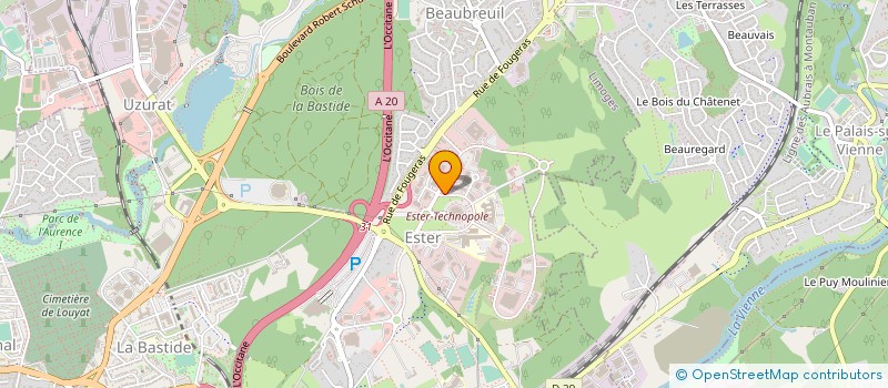 localisation de l'entreprise C.B.A. CABINET-BAURIAUD-ASSOCIES à LIMOGES
