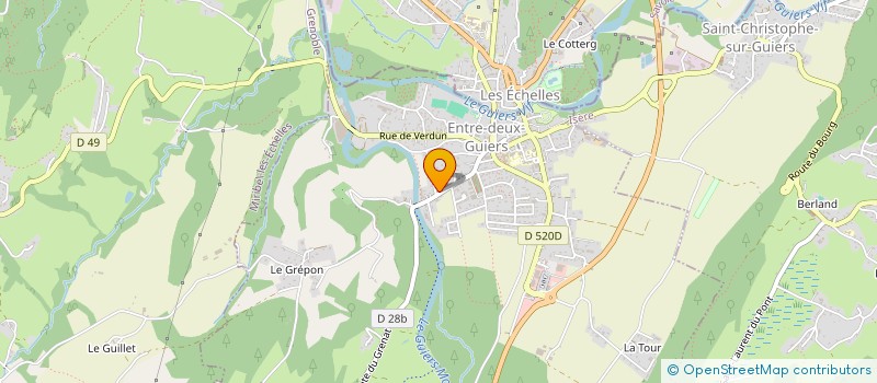 localisation de l'entreprise C.B.A. CONSTRUCTION à ENTRE-DEUX-GUIERS