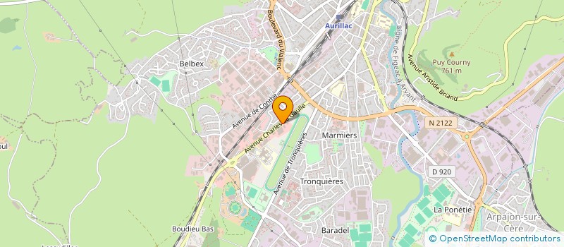 localisation de l'entreprise C.B.A.S. à AURILLAC