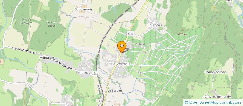 localisation de l'entreprise C&B BAUD  LE VERNOIS