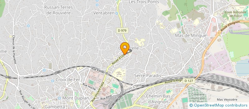 localisation de l'entreprise C.B.C.F.  NIMES