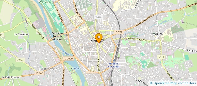 localisation de l'entreprise C.B.D.B.  MOULINS