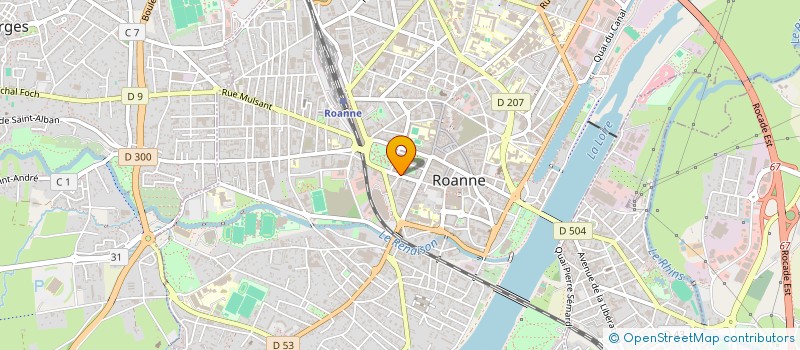 localisation de l'entreprise C.B.E CENTRE BENNES ENVIRONNEMENT  ROANNE