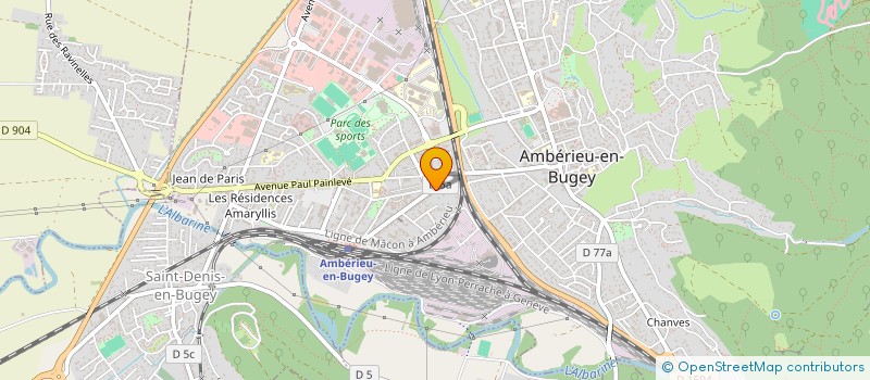 localisation de l'entreprise C-B-INVESTISSEMENTS  AMBERIEU-EN-BUGEY