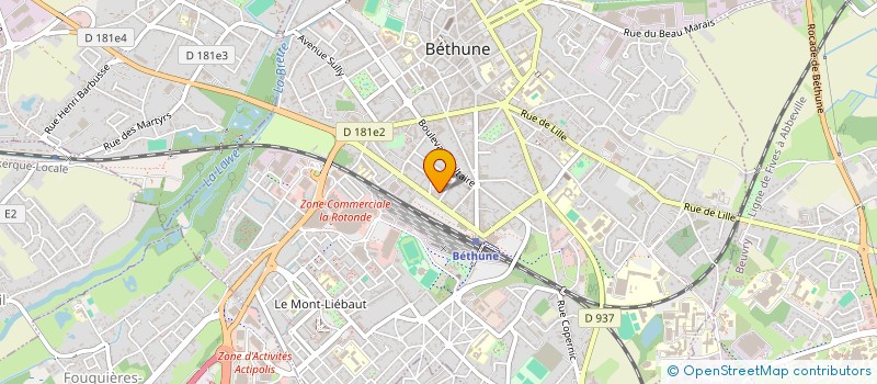 localisation de l'entreprise C.B.J.L  BETHUNE