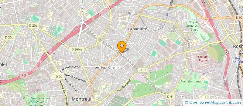 localisation de l'entreprise C.B.M. à MONTREUIL