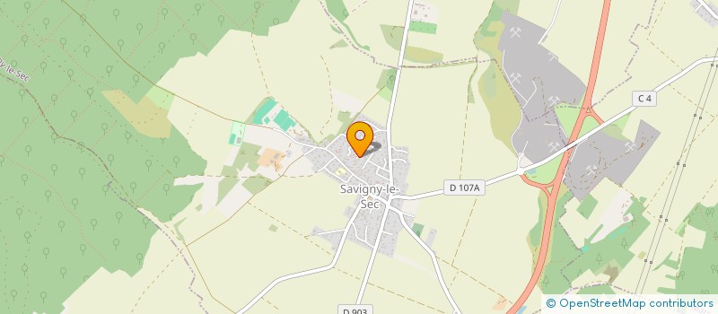 localisation de l'entreprise C.B.N.  SAVIGNY-LE-SEC