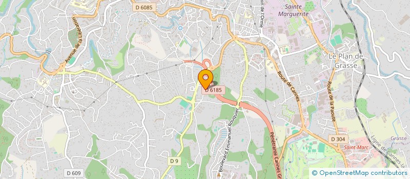 localisation de l'entreprise C.B.O. LES CASERNES à GRASSE