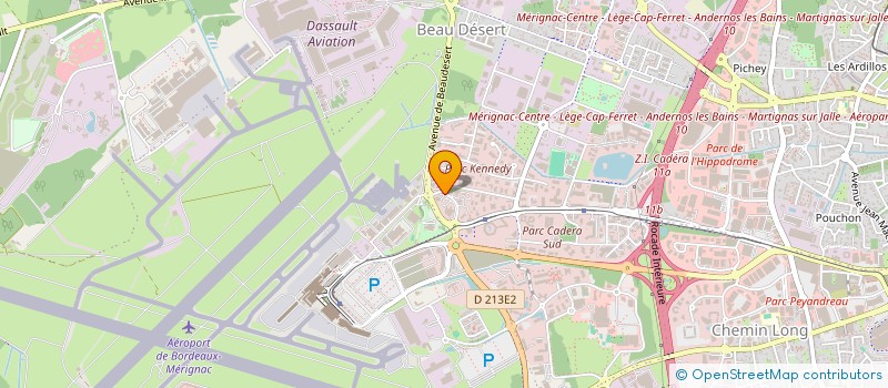 localisation de l'entreprise C.B.P. à MERIGNAC