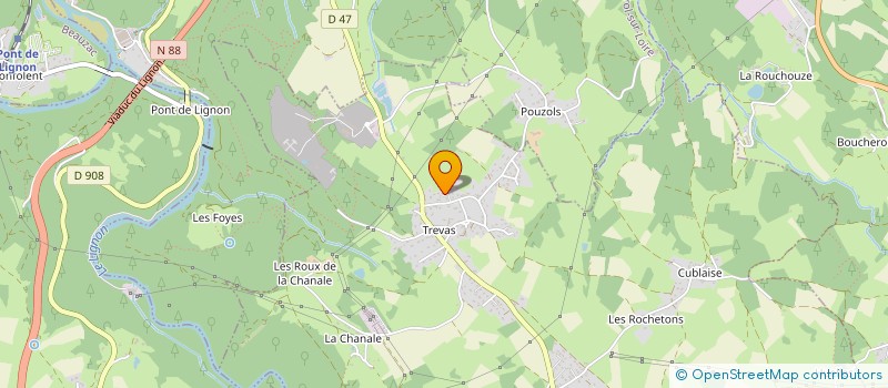 localisation de l'entreprise C.B.P.  YSSINGEAUX